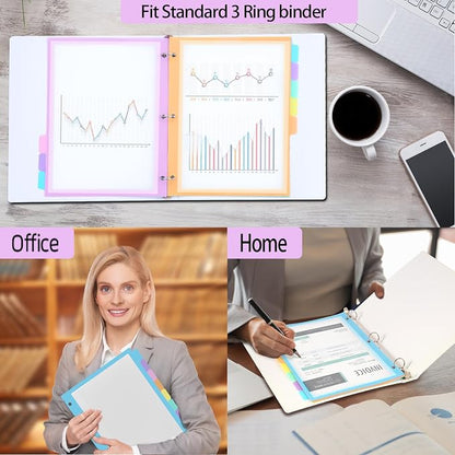 48Pcs/6 Set 8 Tab Dividers, for 3 Ring Binder, Letter Size - Image 5