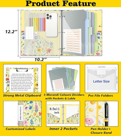 3 Ring Binder 1 Inch, Three Ring Binders Organizer - Image 2