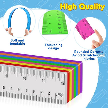 32 Pcs Clear Plastic Ruler 12 Inch, Rulers Bulk - Image 4