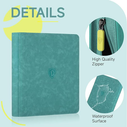 Trading Card Binder with Zip, 12 Pockets Card Binder, 720 Double Sided Pocket - Image 2