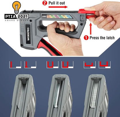 WORKPRO Staple Gun, Manual Brad Nailer - Image 3