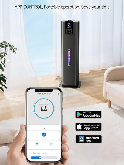 8L Smart Humidifier for Large Room Bedroom, Cover up to 505ft², Easy Top Fill, Remote & APP Control, Aroma Box, RGB Light, Last 48 Hours Suitable for Indoor Plant, Office, Home - Image 2