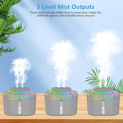 2L humidifiers for bedroom humidifier Home Ultra-Quiet 28 dB Quiet Supersized Cool Mist Air Humidifier for Baby Nursery，Dual Nozzie，Easy to Clean & Fill, 7 Color NightLight - Image 6
