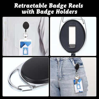 2 Set Badge Holder Retractable Clip Heavy Duty Reels - Image 5