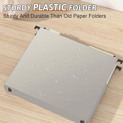 Plastic Extra Capacity Hanging File Folder Letter Size, 12 Pack Reinforced - Image 2