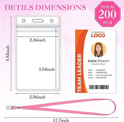 Marspark 200 Pcs ID Badge Holder - Image 2