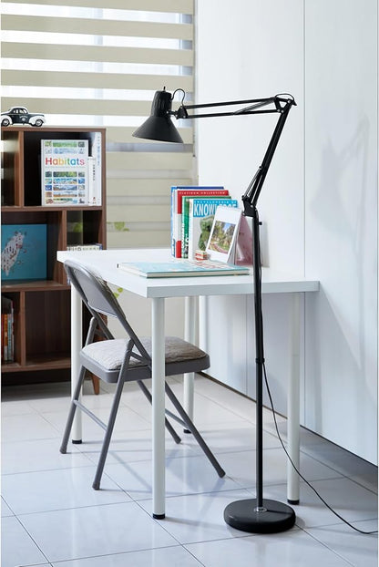 Bostitch Office VLF100F Swing Arm Metal Floor Lamp, Includes Replaceable LED - Image 7