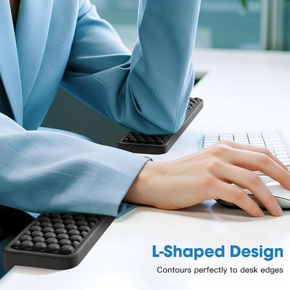MEKASS L-Shaped Desk Elbow Pad for Desk, Memory Foam Elbow Support Padding - Image 6