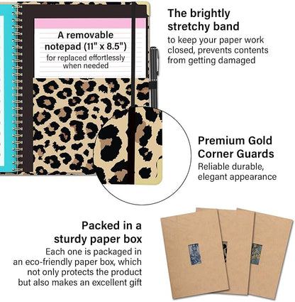 Foldable Clipboard Folio with Storage, 5 Plastic Folders with 10 Pockets - Image 5