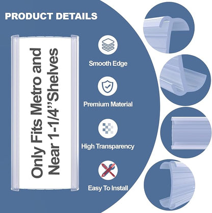 30 Pcs Label Holder Shelf Labels, Wire Shelf Label Holder - Image 3