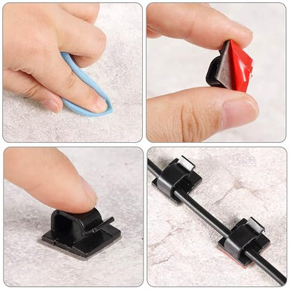 Blulu 100 Pcs Adhesive Cable Clips Bulk Wire Holder - Image 4