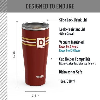 THERMOS, Stainless Steel Tumbler with Slide Lock, 18 Ounce, Vintage Stripe - Image 4