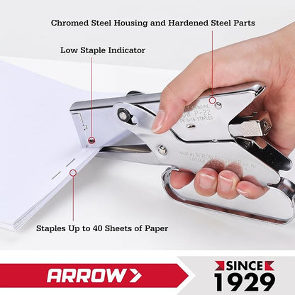 Arrow Fastener P22 Heavy Duty Handheld Plier Stapler - Image 3