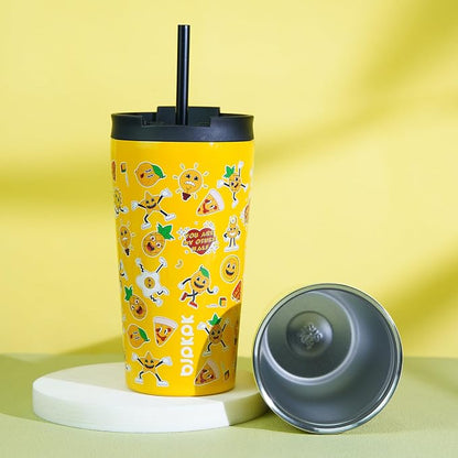BJPKPK 26oz Insulated Tumbler With lid And Straw Stainless Steel Tumblers Travel Coffee Mug Reusable Thermal Cup,Hawaii Fruits Yellow - Image 5