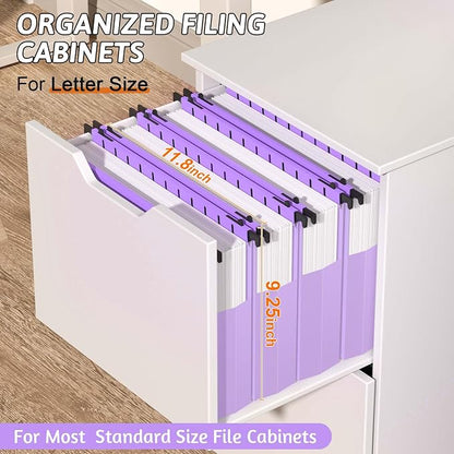 Plastic Extra Capacity Hanging File Folder Letter Size, 12 Pack Reinforced - Image 3