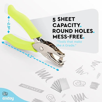 Single Hole Punch Metal Green, 1/4” Hole Puncher - Image 4