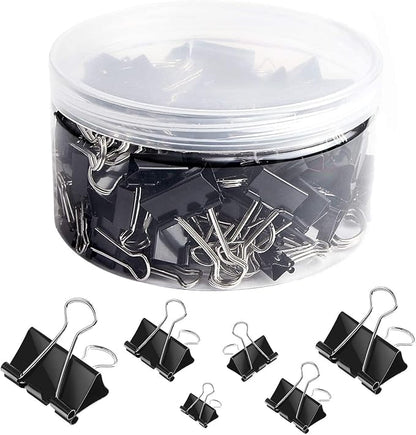 SANNIX 110 PCS Binder Clips Assorted Sizes, X Large, Mini and Micro, Binder by SANNIX