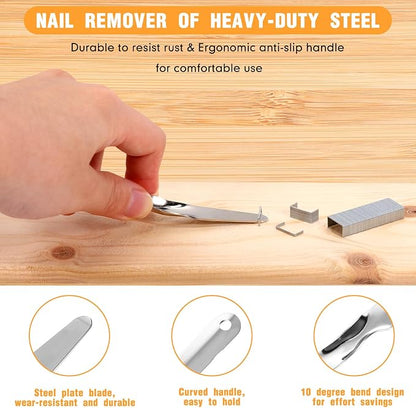Zonon 6 Pcs Office Staple Remover Tools No Tear Push Style Staple Puller - Image 4