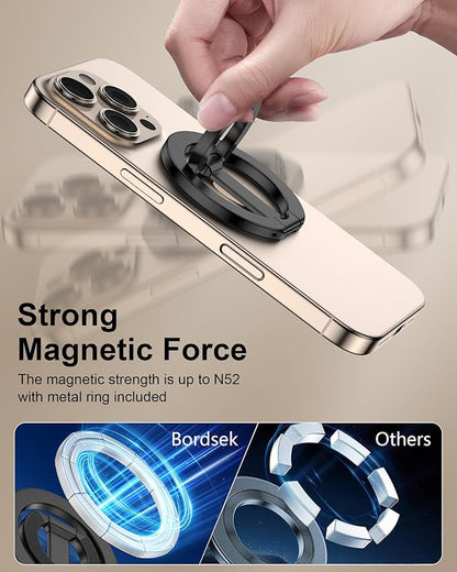 MagSafe Phone Grip Holder Dual-Sided Magnetic Finger Ring Adjustable Kickstand - Image 2