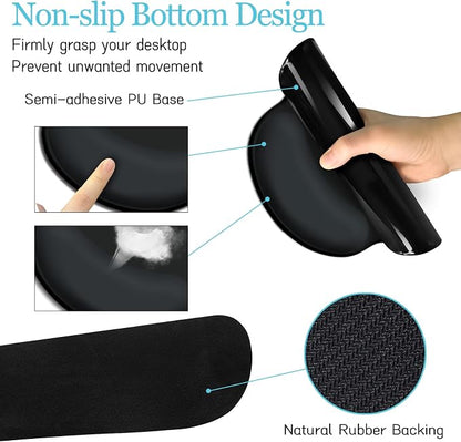 LIMKRIAN Black Mouse Pad Set Large Desk Matt - Image 5