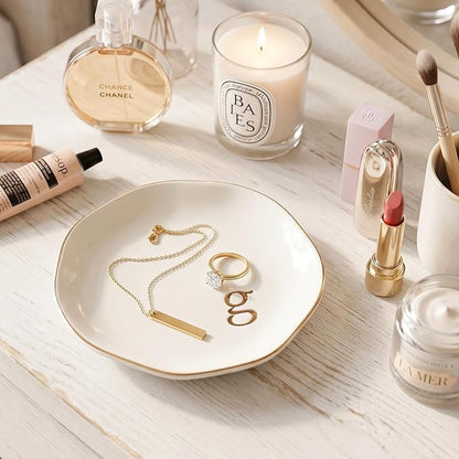 Ceramic Jewelry Tray, Personalized Initial Jewelry Dish - Image 4