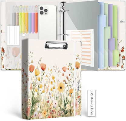 3 Ring 1 Inch Binder Organizer, BVSSX Three Ring Binders by BVSSX