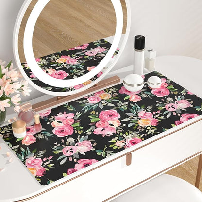 QiyI Large Mouse Pad, Floral Desk Mat - Image 6
