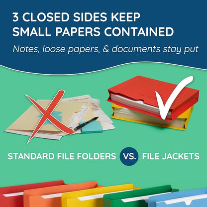 Blue Summit File Jackets Letter Size 2 Inch Expansion, Lined Folders - Image 5