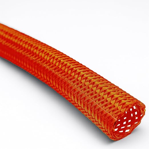 Electriduct 1/4" Hook Self Closing Sleeve Braid Wrap Around Sleeving Flame by Electriduct