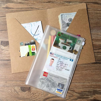 Wanderings Clear Zipper Case and Kraft Card Holder - Image 2