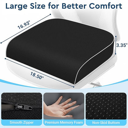 Seat Cushion, Memory Foam Office Chair Cushions - Image 2