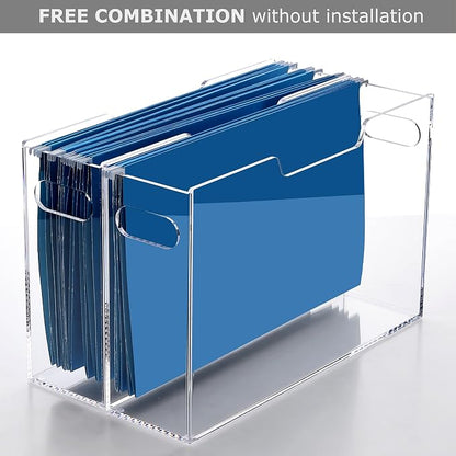 Hanging File Folder Organizer, Acrylic File Organizer Box - Image 6