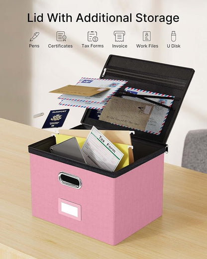 Oterri 2 Pack Large File Organizer Boxes - Image 2