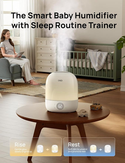 DREO Humidifiers for Bedroom - 30H Max Runtime & RGB Night Light & Sleep Trainer, Ultra Quiet 28dB Cool Mist Humidifier, Top Fill Smart Air Humidifier for Plants, Perfect for Baby & Nursery, HM409S - Image 3