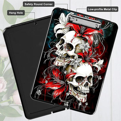 Red Lily Skull A4 Clipboard - Image 5
