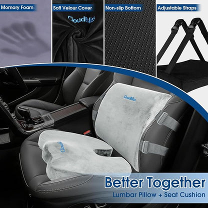 CloudBliss Lumbar Support Pillow & Seat Cushion Set - Image 3