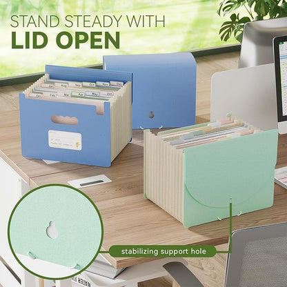 EcoStash Accordion File Organizer, 12-Pocket Wheat Straw Expanding File Folder - Image 4