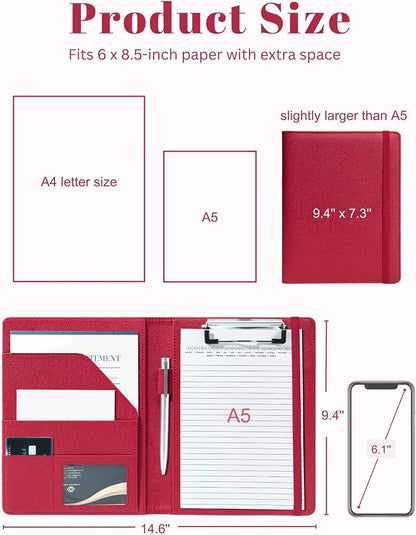 Mymazn Junior Padfolio Portfolio Folder, Small A5 Clipboard - Image 3