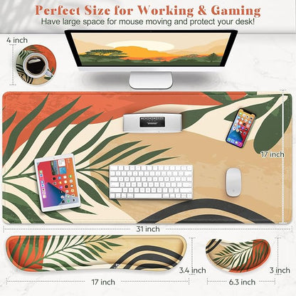 Gimars 4 in 1 Mouse Pad and Keyboard Wrist Rest Set, Large Mouse Pad - Image 3