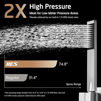 KES Bathtub Shower Faucet Set with Waterfall Tub Spout Shower System 3-Function Shower Faucets Sets Complete with 10 Inch Rain Shower Head, XB6305F18-BN - Image 3