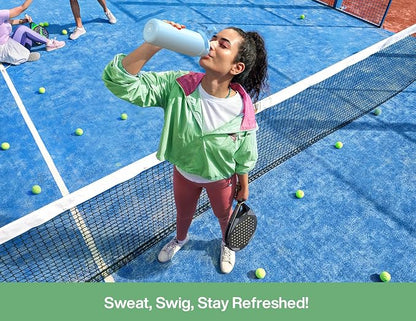 POWCAN 32 oz Insulated Water Bottle with 2-in-1 Straw and Spout Lid, Keep Cold 24H, Leak-Proof, BPA-Free, Double Wall Stainless Steel Water Bottle for Sports, Gym, Travel, and School (Mint) - Image 7