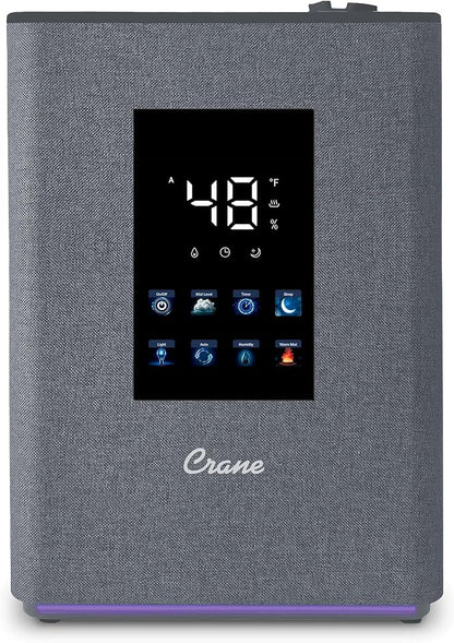 Crane 4.5L Warm and Cool Mist Humidifier, Top Fill Ultrasonic Humidifier for Large Room, Bedroom, Baby Nursery, Easy Clean, Humidifier with Essential Oil Tray, Humidifier with Humidistat & Remote - Image 2