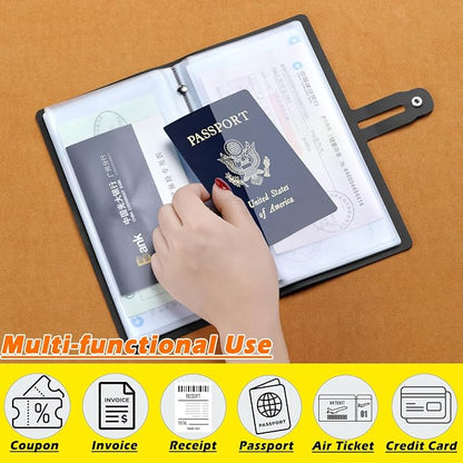 Leather Receipt Organizer, Portable Receipt Holder - Image 3