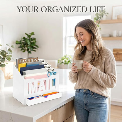 Mail Organizer Countertop, Desktop Mail Sorter - Image 4