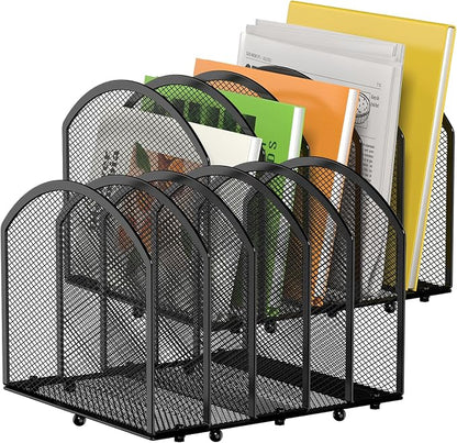 MINDEPOT Desk File Organizer 5 Sections Desktop Organizer File Mail Sorter by MINDEPOT