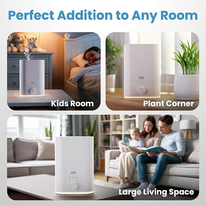 Everlasting Comfort 6L Humidifiers for Bedroom, Quiet 50HR Runtime No-Filter Supersized Cool Mist Humidifier Large Room for Whole House, Plants, Baby Nursery, Allergies, Dry Skin, Congestion, Indoor - Image 8
