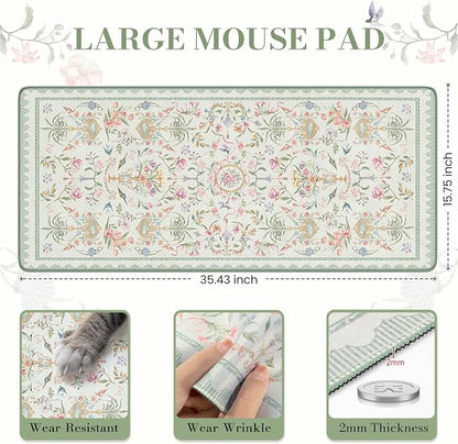 iCasso Desk Cover Mat Green, Extra Large Mouse Pad - Image 2