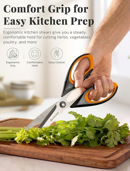 Astercook Kitchen Scissors 3 Pack, Heavy Duty All Purpose Kitchen Shears - Image 5