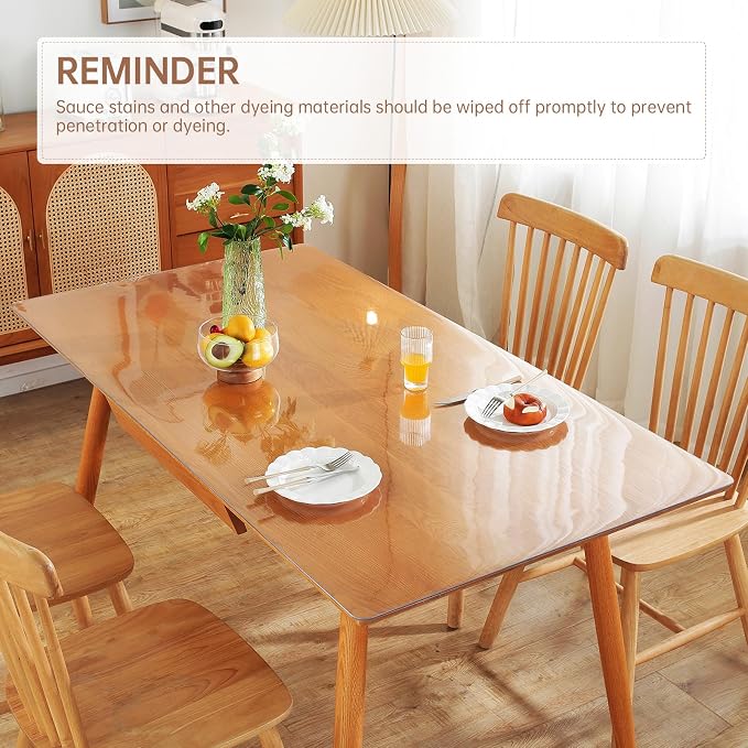 Warmstar Clear Table Protector 2mm Thick, 18 x 60 Inch Clear Table Cover - Image 4