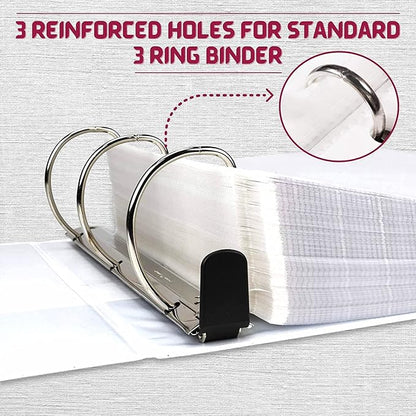Heavy Duty Sheet Protectors for 3 Ring Binder, Top Loading Plastic Sleeves 8.5 - Image 4